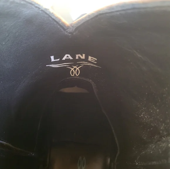 Lane Booties, Snip Toe, Jet Black/Carmel 7.5 - Picture 5 of 6